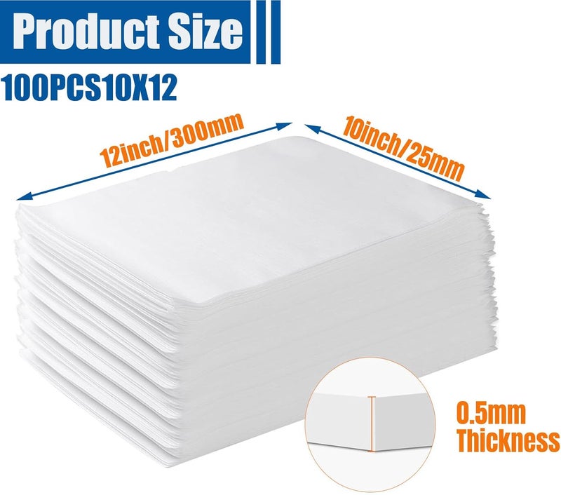 V-chen 100 Pack Foam Pouches, Cushion Foam Wrap Pouches for Moving and Storing, 10"x12" Foam Wrap Pouches Protect Fragile Items, Protect Mug, Glasses, China, and Dishes, Packing supplies - Image 2